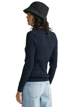 Gant Stretch Cotton Cable C Neck - Pullover - Evening Blue -Next Soldes 0609460dbec043ad9f5cbc5c5a0b28a8