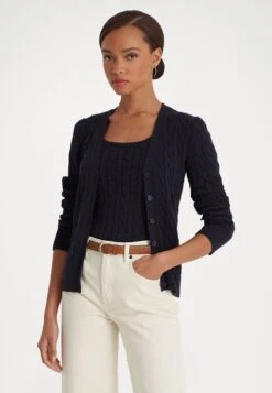 Katsaj Long Sleeve Cardigan - Gilet - Navy