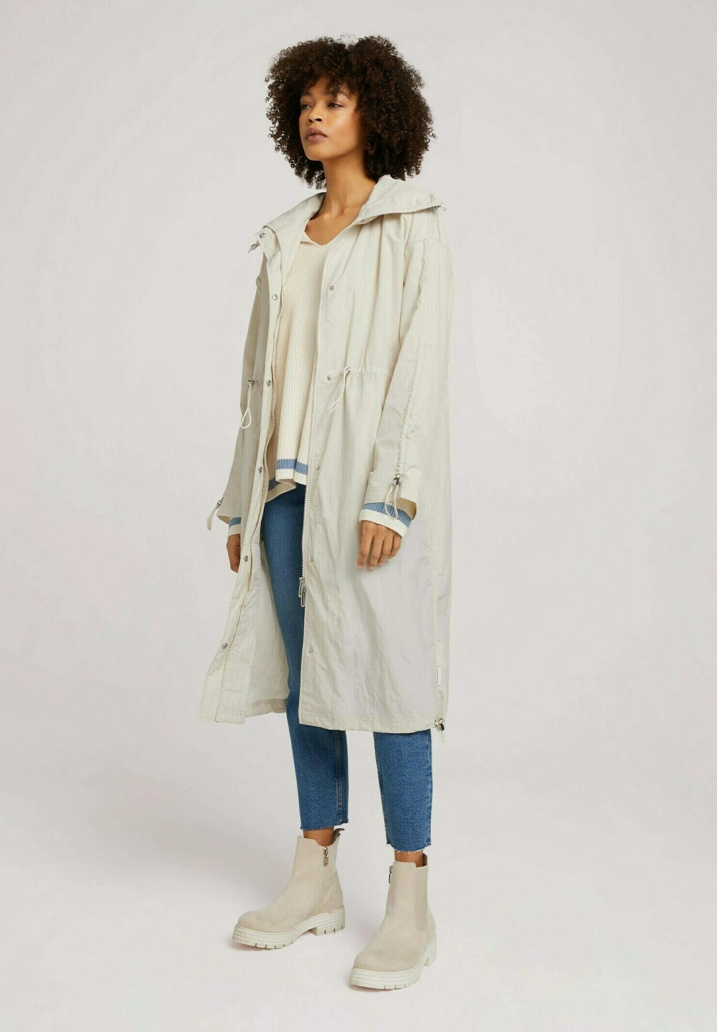 Tom Tailor Regular Fit Mit Langen Ärmeln Mit Turn-Up-Option - Parka - Light Cashew Beige 4 Tom Tailor Regular Fit Mit Langen Ärmeln Mit Turn-Up-Option - Parka - Light Cashew Beige – Image 2