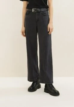 Tom Tailor High Waist - Jean Droit - Clean Bleached Black Denim -Next Soldes 0cc7ea1340764d9aa6eb08a70201100a