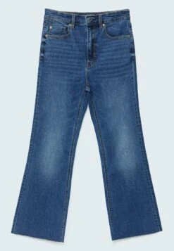 Stradivarius Cropped - Jean Flare - Blue Denim -Next Soldes 0e1388e2a40744d28e2968a62b44a38d