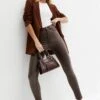 New Look Coated Lift & Shape Jenna - Jeans Skinny - Dark Brown -Next Soldes 0e1800ee0a4145a0a082cfbe86cde9d7