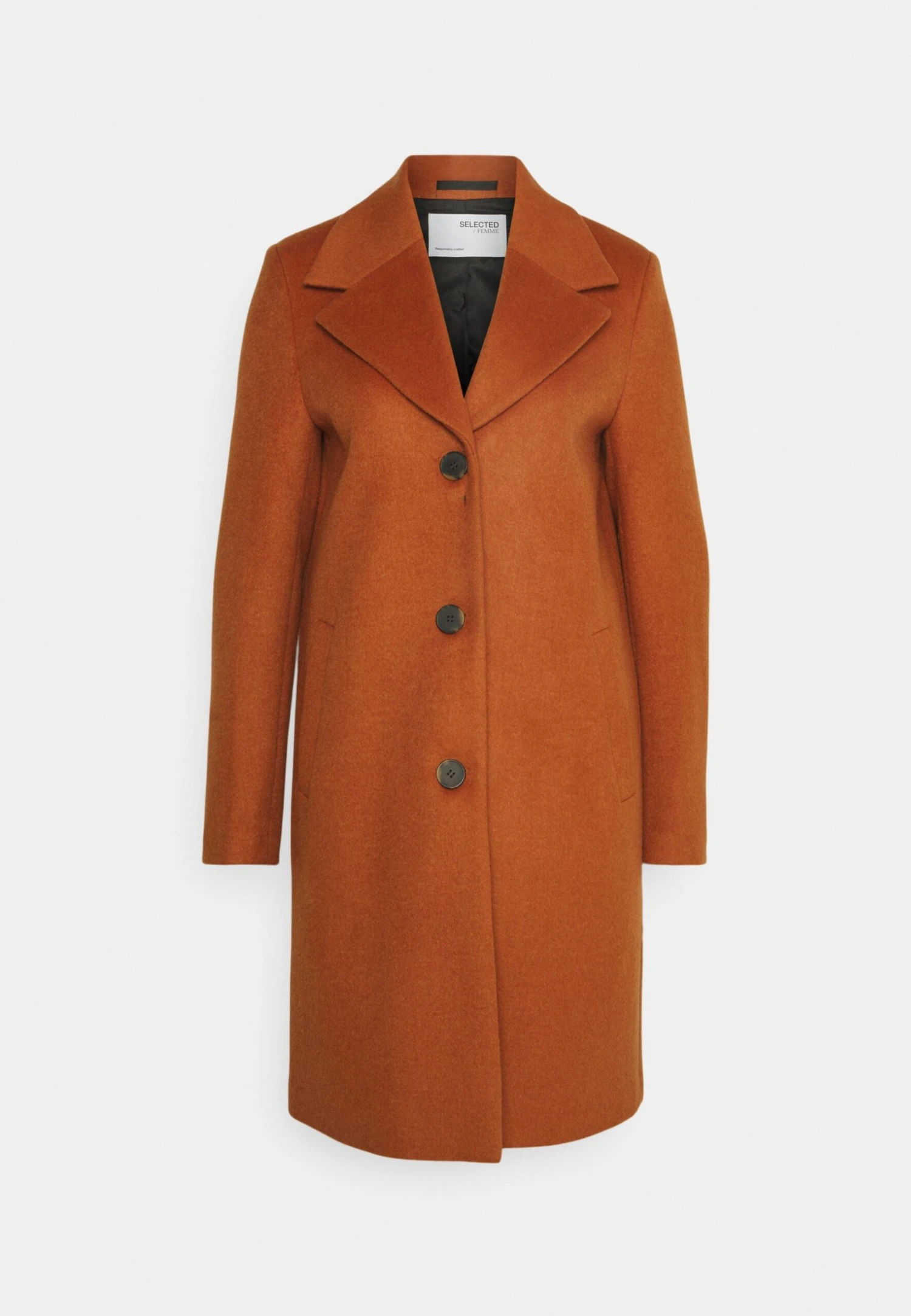 Selected Femme Slfnew Sasja Coat - Manteau Court - Amber Brown 6 Selected Femme Slfnew Sasja Coat - Manteau Court - Amber Brown – Image 4