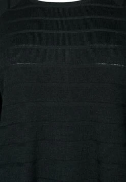 Zizzi With Tone-On-Stripes - Pullover - Black -Next Soldes 14167e6a1b884bef91b9eb17e808c932