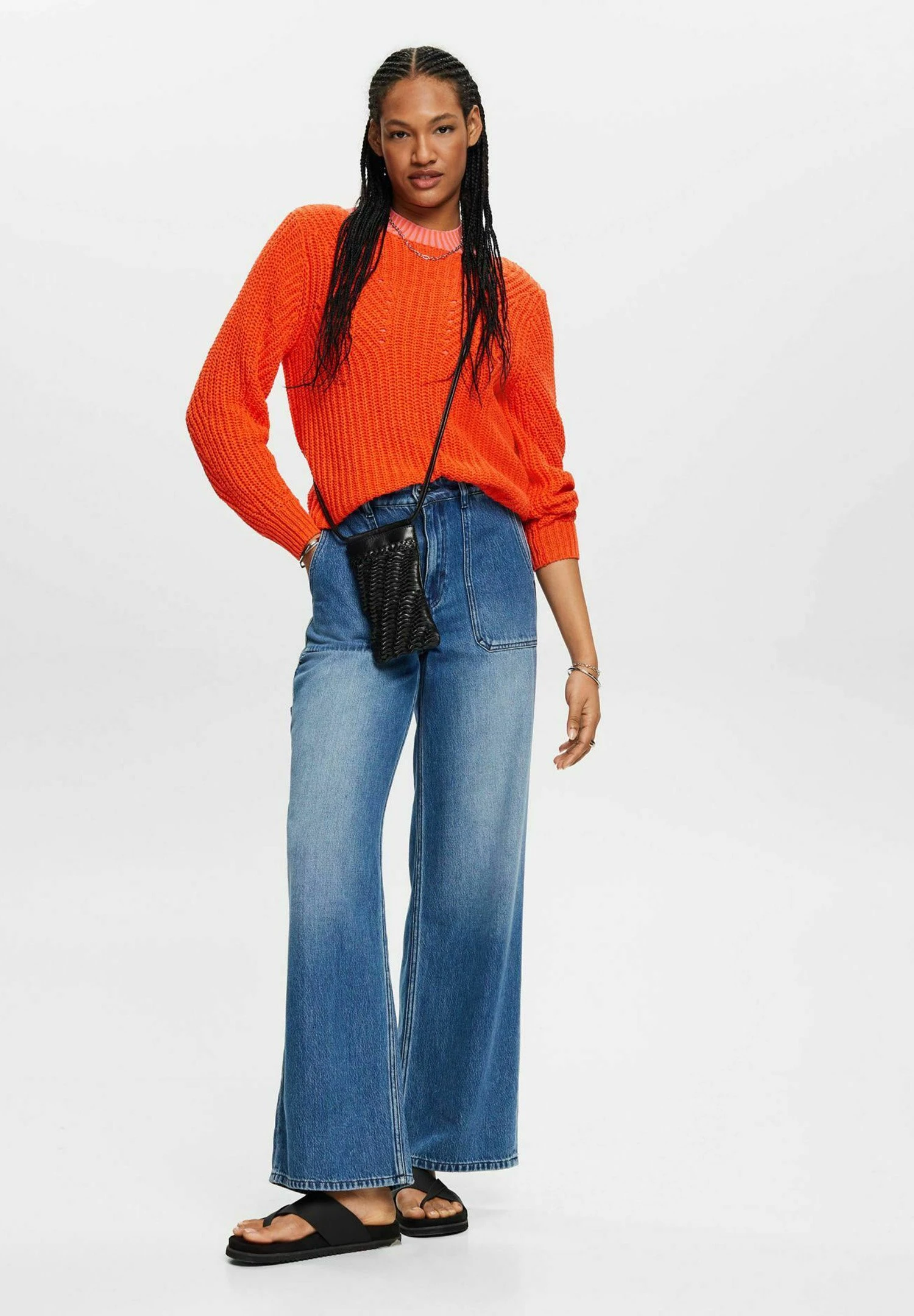 ESPRIT Tape Stitch - Pullover - Orange Red New 4 ESPRIT Tape Stitch - Pullover - Orange Red New – Image 2