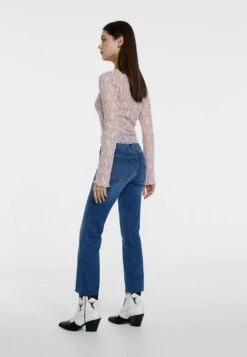 Stradivarius Cropped - Jean Flare - Blue Denim -Next Soldes 1a3cc4e9e31b4f2a929b9fa9843a58f5