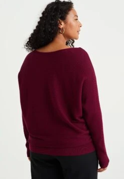WE FASHION Curve - Pullover - Red -Next Soldes 1b8c2e932b2943ef82d1f02dba909698