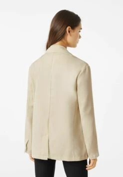 BERSHKA Flowing Blazer - Manteau Court - Stone -Next Soldes 1d23fef2adfa4ec99a50a315810088be