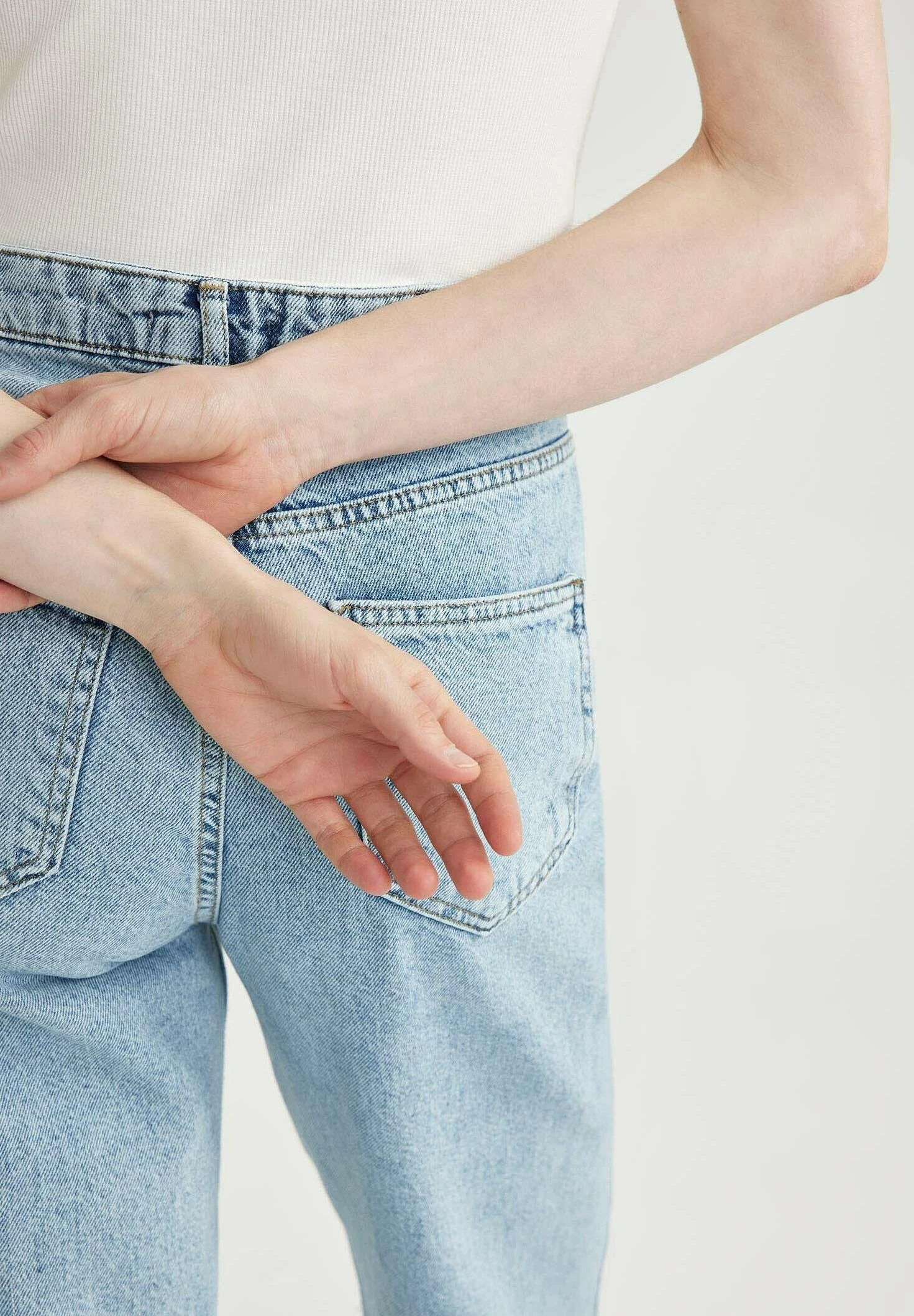 DeFacto 90 S Wide Leg - Jean Droit - Blue 6 DeFacto 90 S Wide Leg - Jean Droit - Blue – Image 4