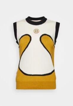 Pullover - Ecru, Burnt Orange, Black With Gold Merino Wool 14 Pullover - Ecru, Burnt Orange, Black With Gold Merino Wool -Next Soldes 20481ba6f7be47238c783450096a22ed