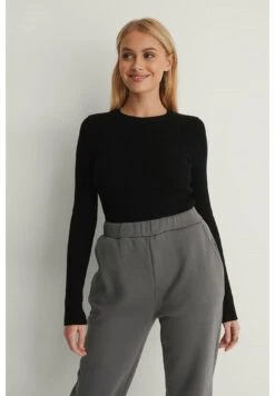 NA-KD Gerippter - Pullover - Black