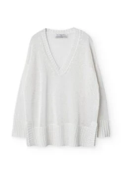 ADOLFO DOMINGUEZ V-Neckline Wide Fit - Pullover - Ice -Next Soldes 208f2d691a684ae29a293220fac893c8