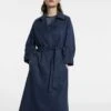 Stradivarius Langer Fliessender - Trench - Dark Blue