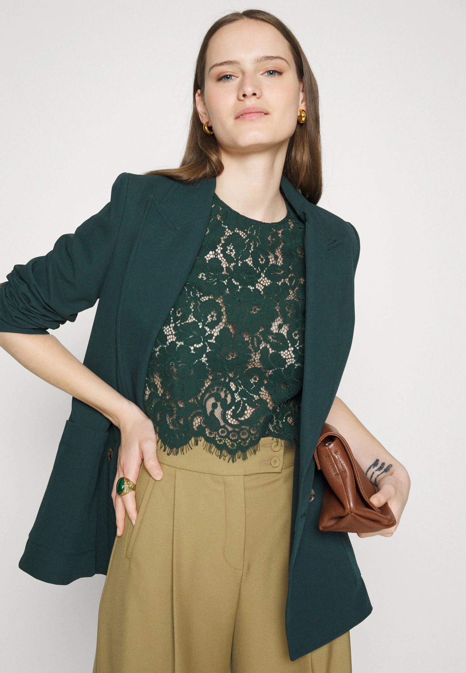 IVY OAK Jacky - Manteau Court - Bottle Green 6 IVY OAK Jacky - Manteau Court - Bottle Green – Image 4