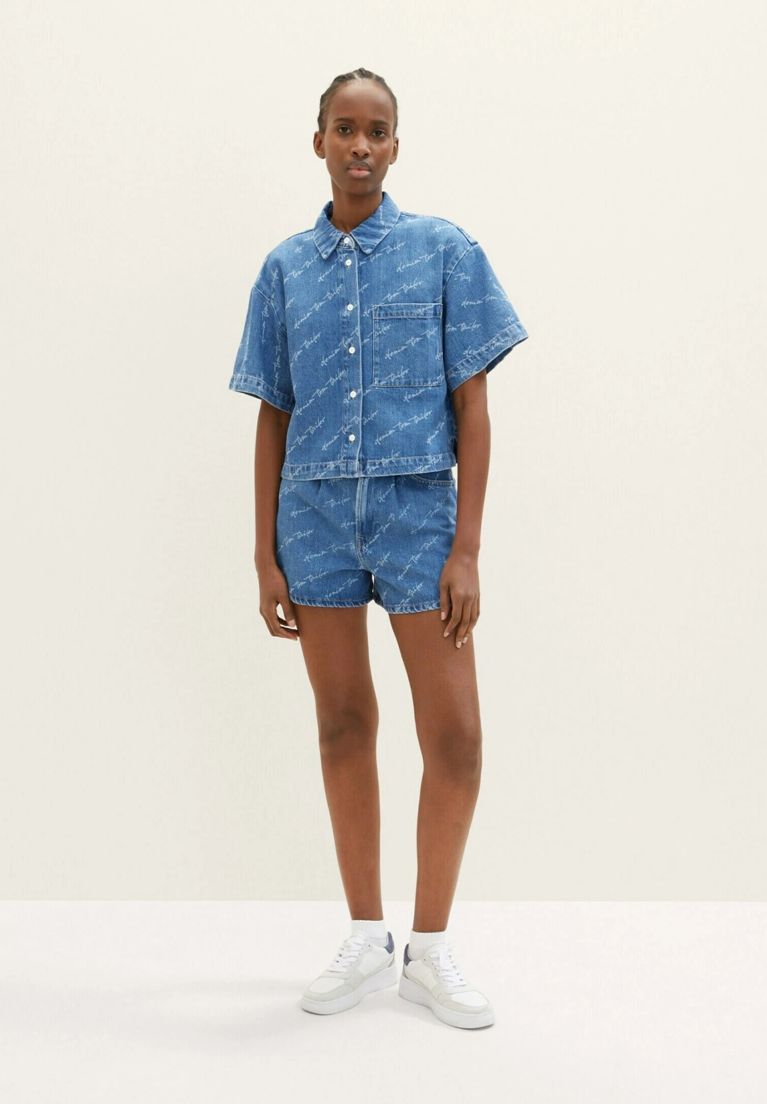 TOM TAILOR Denim Mit Logo Print - Short En Jean - Denim Laser Print 6 TOM TAILOR Denim Mit Logo Print - Short En Jean - Denim Laser Print – Image 4