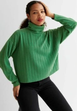 New Look Roll Neck Boxy - Pullover - Green