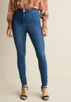 Next High Rise Stretch - Jeans Skinny - Denim Dark Blue