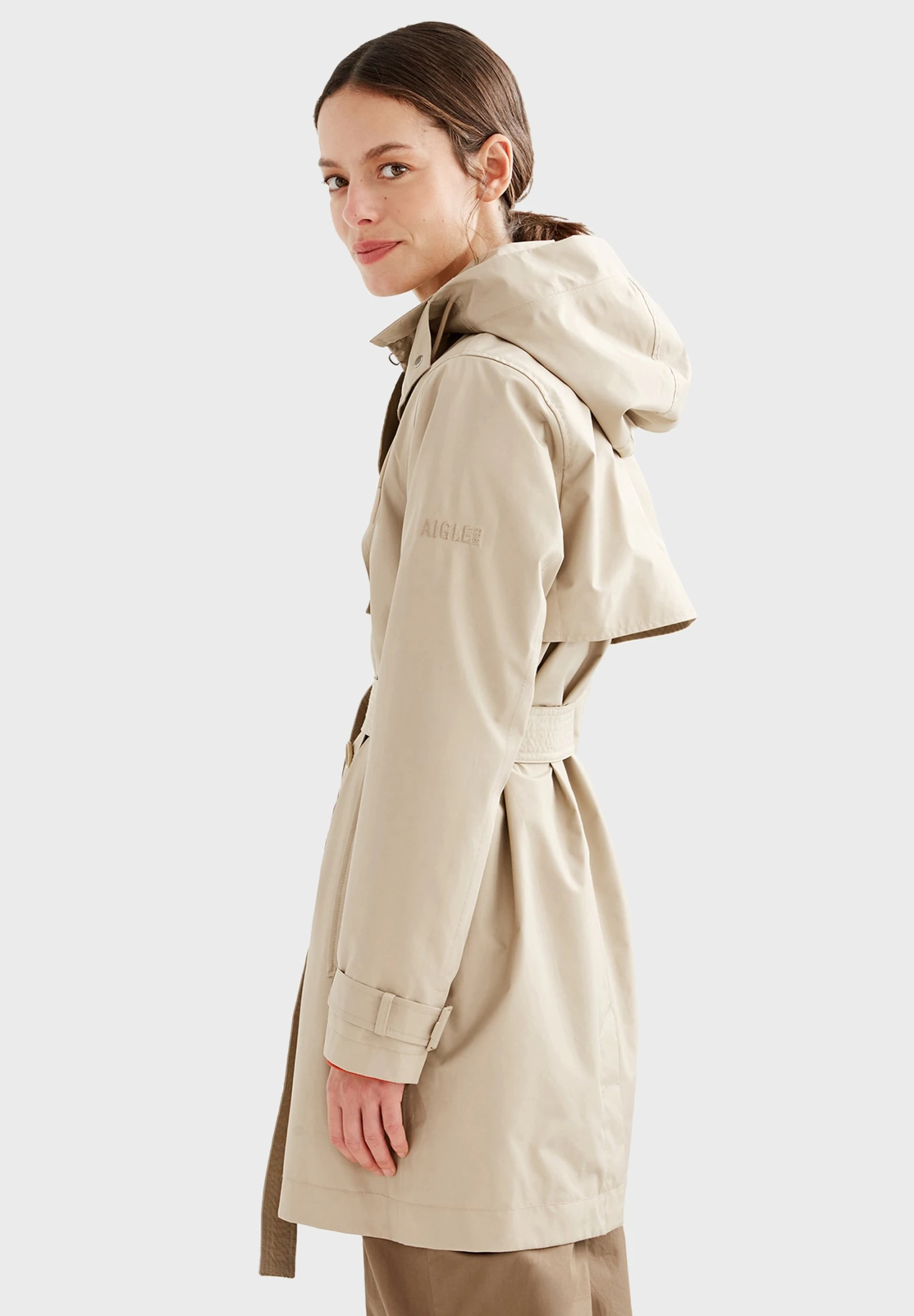 Aigle Aiw22Wout005 - Trench - Beige 7 Aigle Aiw22Wout005 - Trench - Beige – Image 5