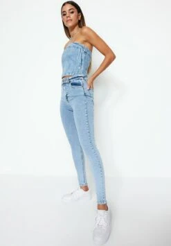 Trendyol Jeans Skinny - Blue -Next Soldes 326e8a3cb2464c64abe1c76723b63f36