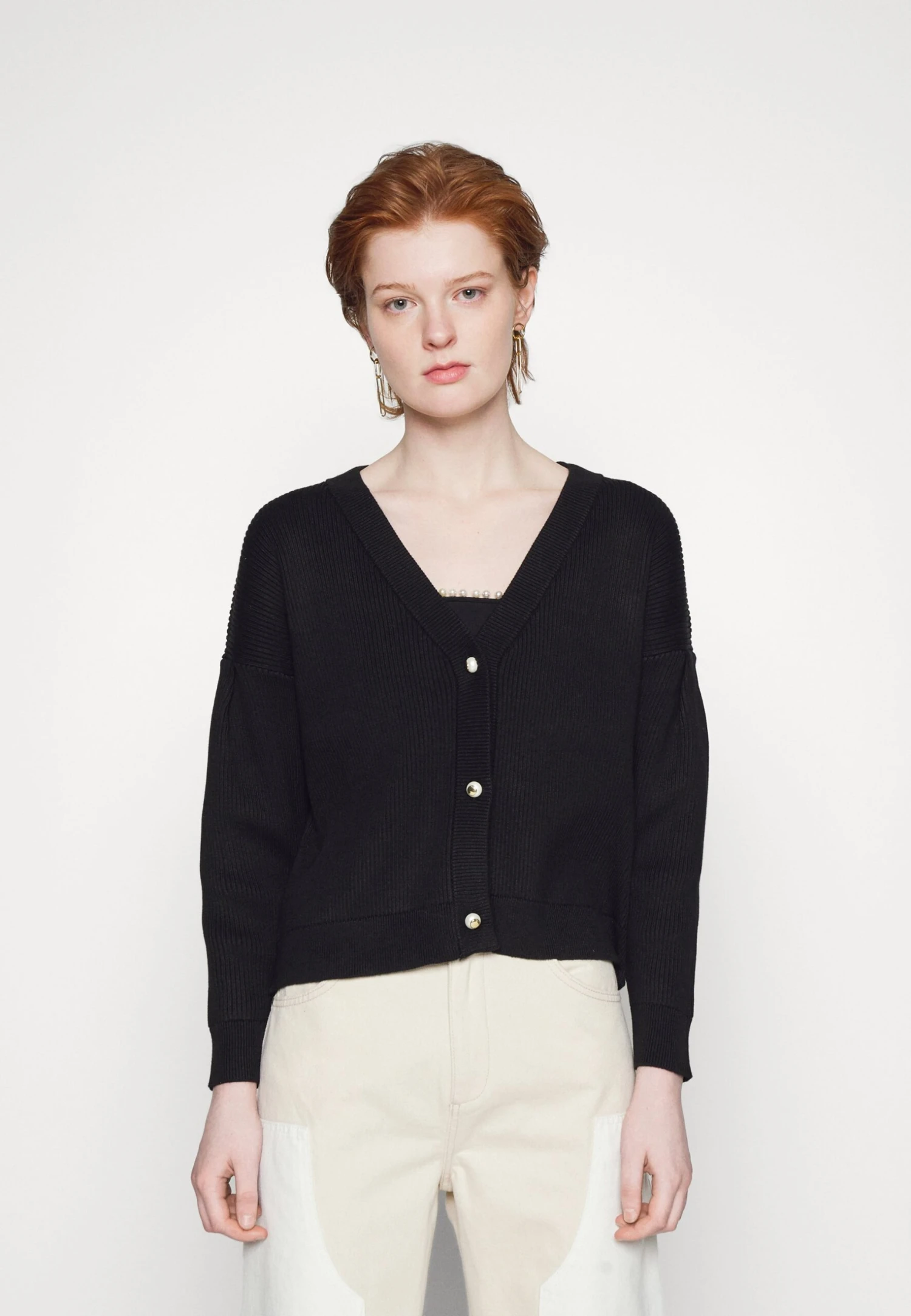 Mother Of Pearl Cardigan With Pearl Buttons - Gilet - Black 3 Mother Of Pearl Cardigan With Pearl Buttons - Gilet - Black