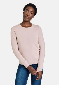 Nouvelles Arrivées 11 Gerry Weber Langarm Rundhals Aus Feinst - Pullover - Pink Salt