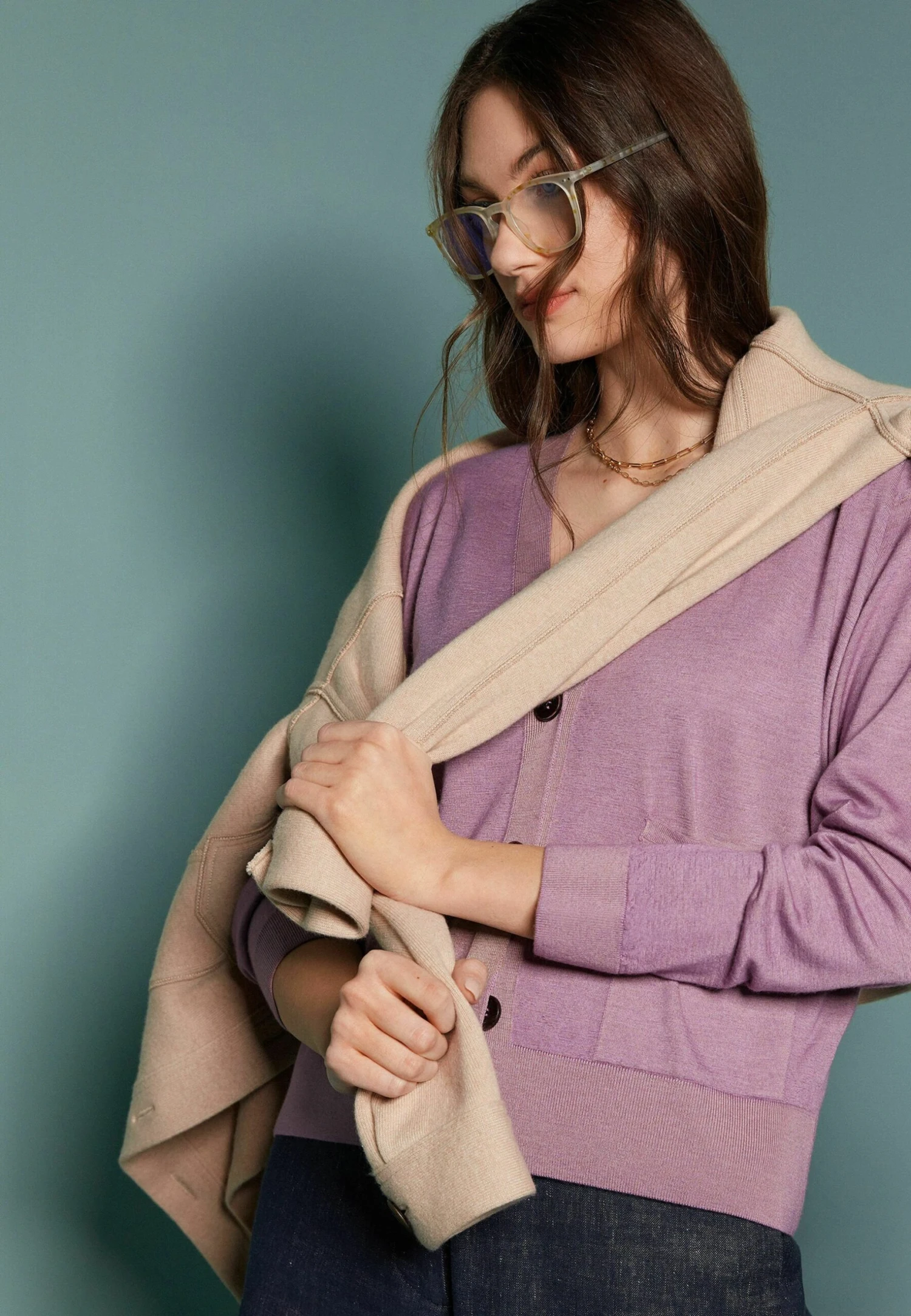 Ultrafine - Gilet - Violett Garment Dyed Wisteria 5 Ultrafine - Gilet - Violett Garment Dyed Wisteria – Image 3