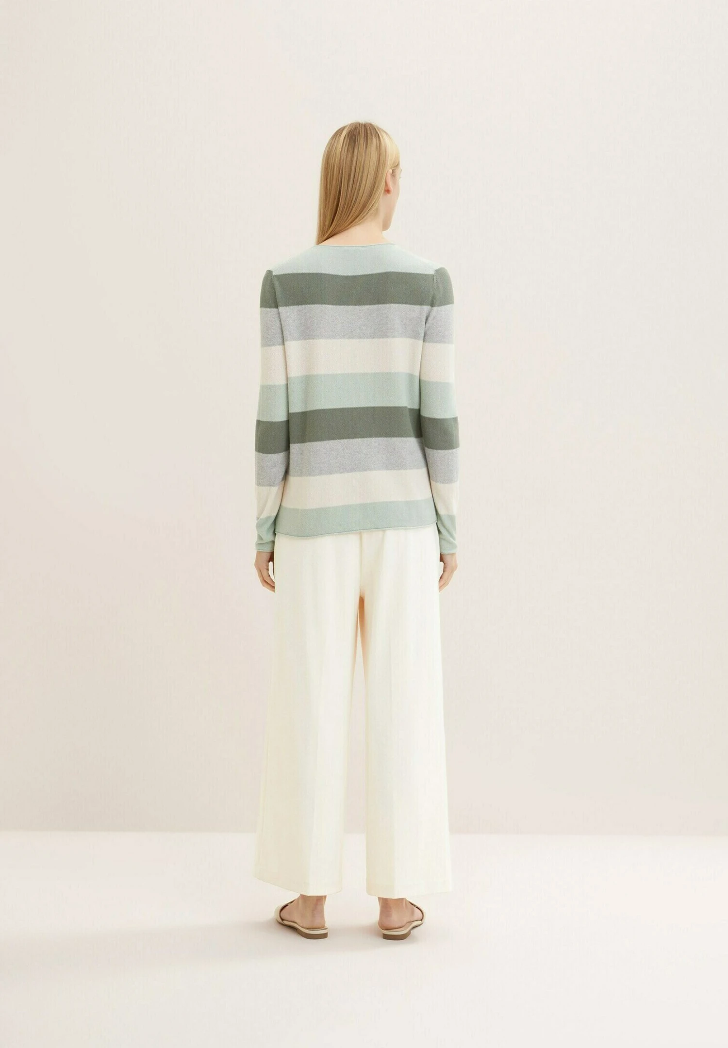 Tom Tailor Mit Rundhalsausschnitt - Pullover - Green Knit Stripe 5 Tom Tailor Mit Rundhalsausschnitt - Pullover - Green Knit Stripe – Image 3