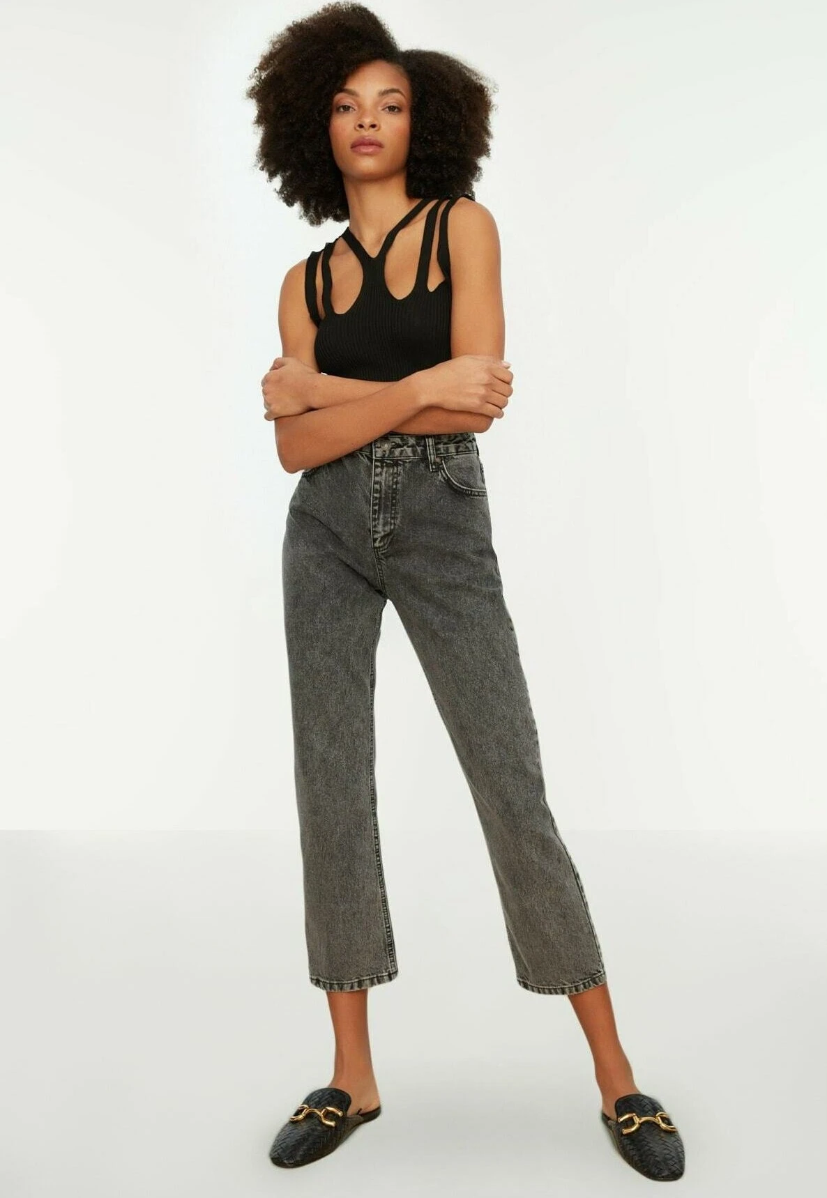 Trendyol Jean Bootcut - Gray 4 Trendyol Jean Bootcut - Gray – Image 2