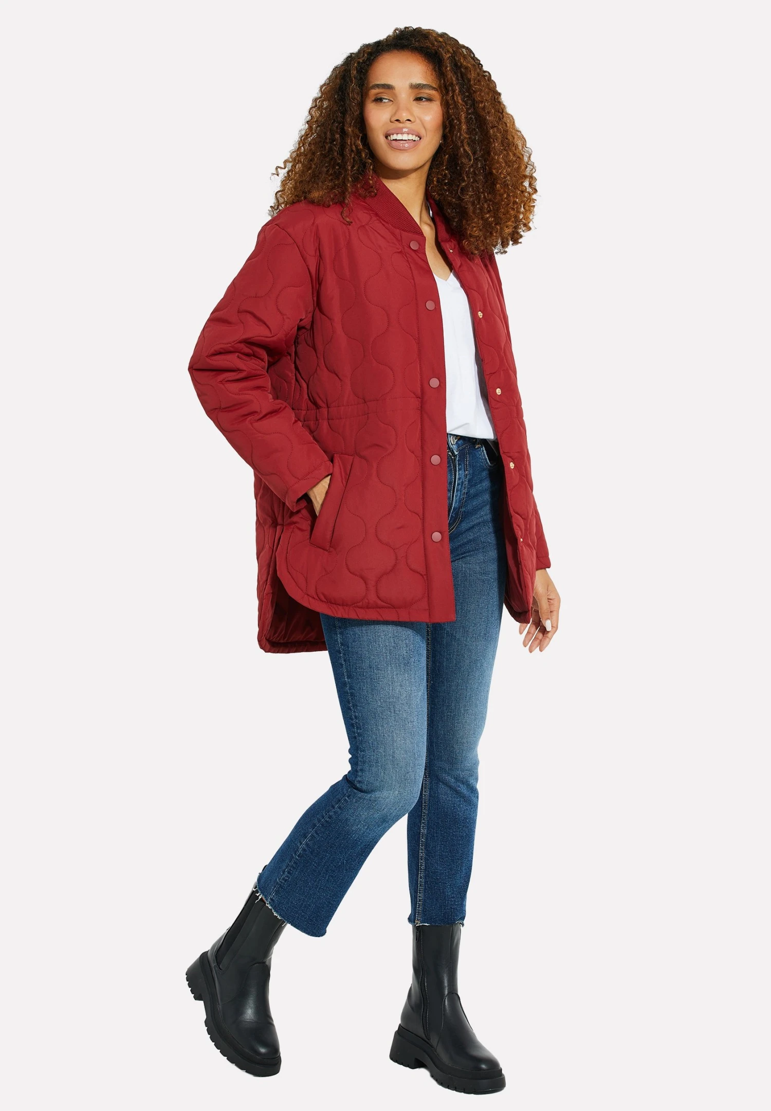 Threadbare Thb - Manteau Court - Dark Red 4 Threadbare Thb - Manteau Court - Dark Red – Image 2