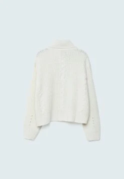 Stradivarius Mit Zopfmuster Und Reissverschluss - Gilet - Off White -Next Soldes 4fa3c997bcce407f8d6add941d99f992