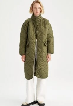DeFacto Oversize Fit - Manteau D'Hiver - Khaki -Next Soldes 50a1a7cae7e44818be84464d4537c956