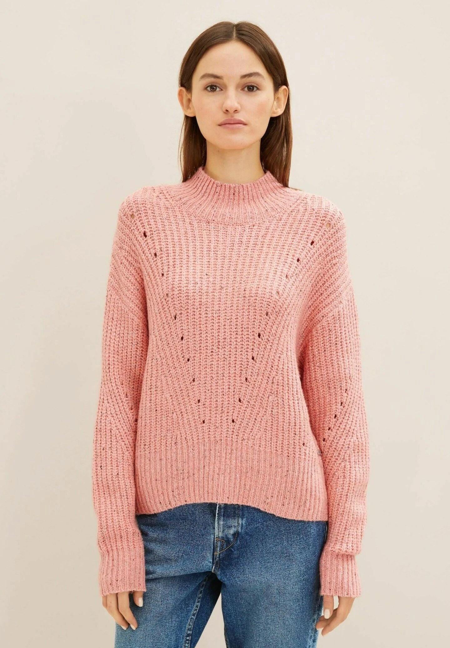 TOM TAILOR Denim Pullover - Peach Pink 3 TOM TAILOR Denim Pullover - Peach Pink