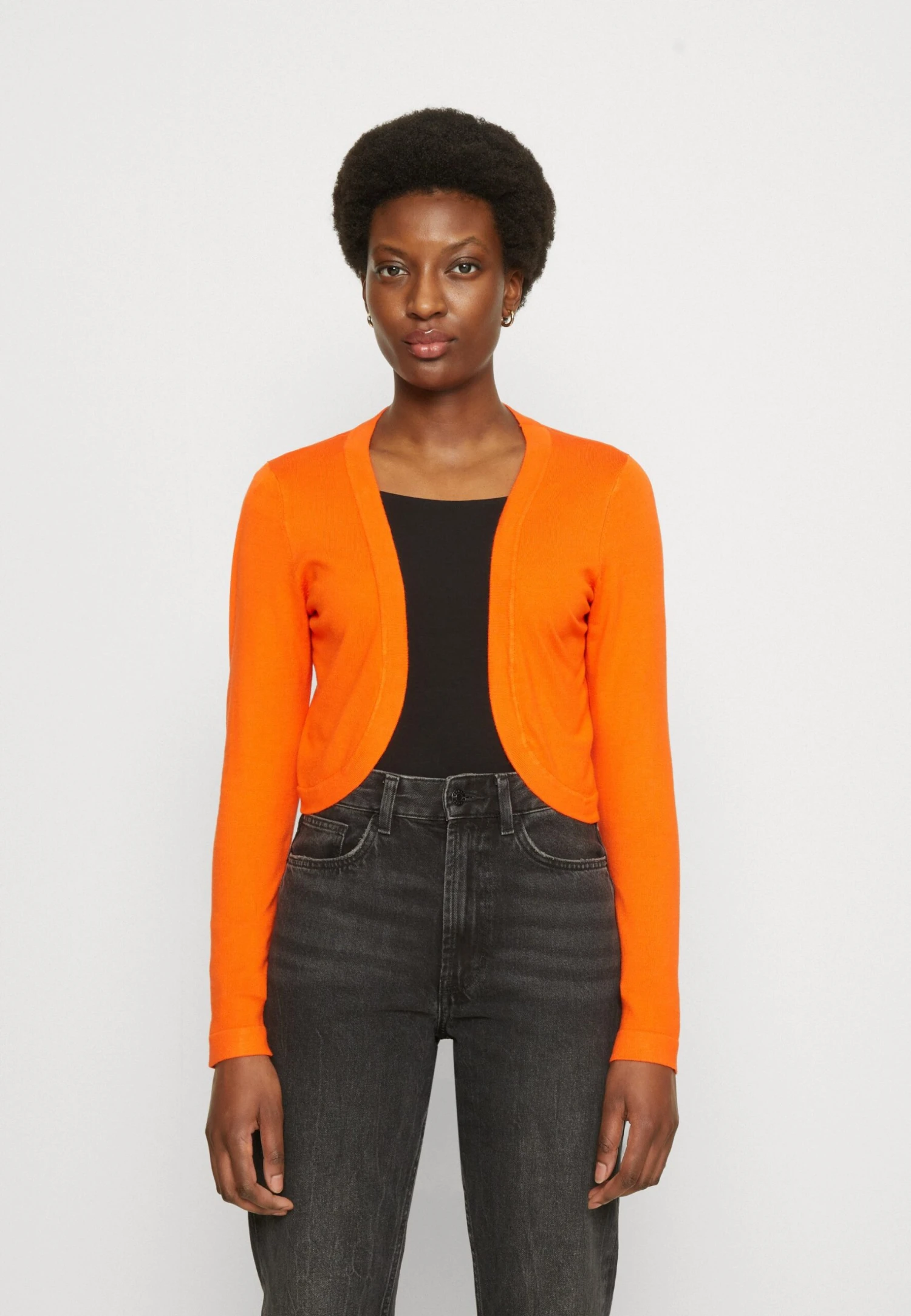 Kaffe Astrid Bolero - Gilet - Vermillion Orange 3 Kaffe Astrid Bolero - Gilet - Vermillion Orange