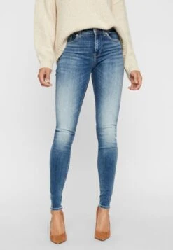 Vero Moda Vmlux Normal Waist - Jeans Skinny - Blue Denim