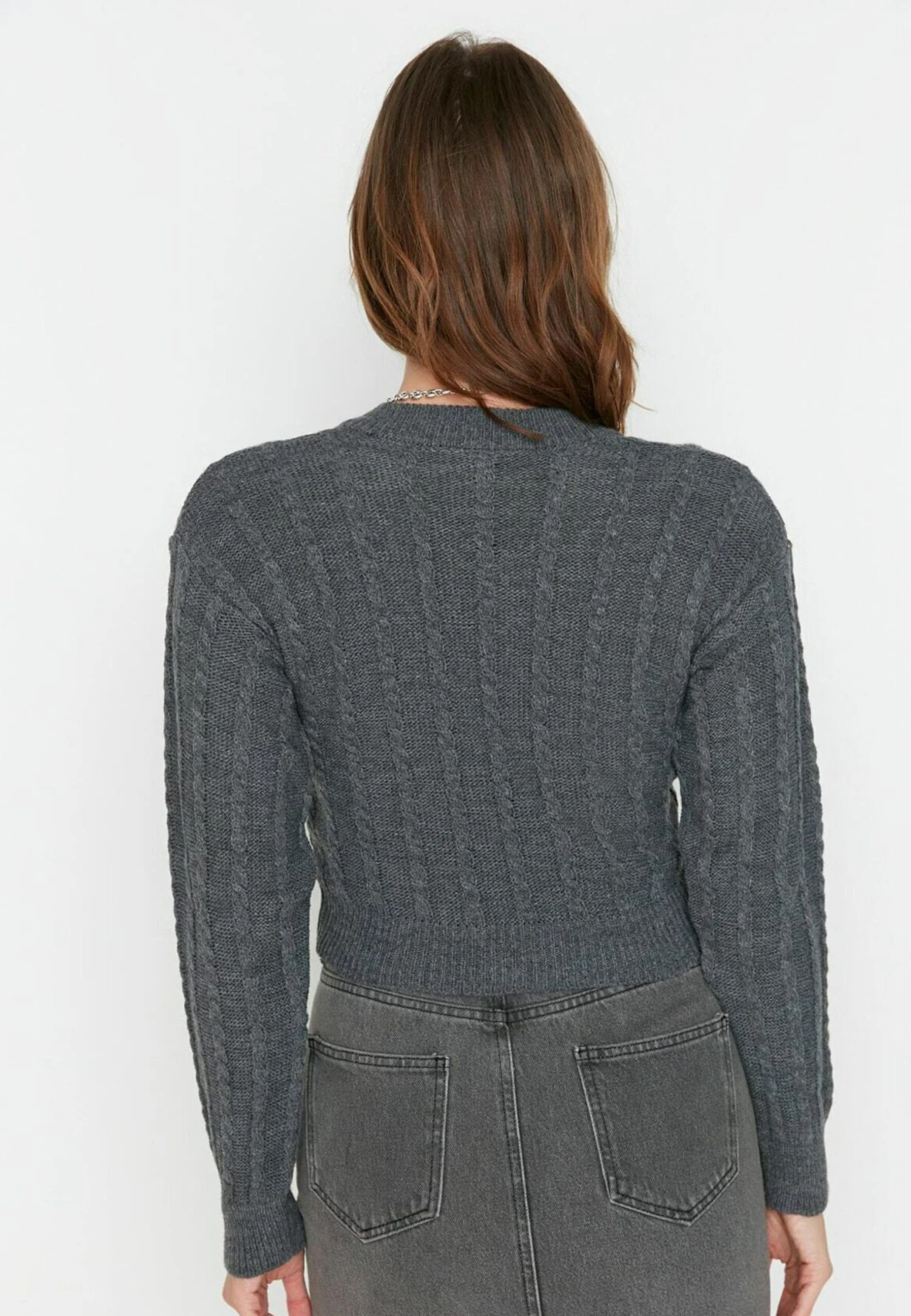 Trendyol Pullover - Gray 4 Trendyol Pullover - Gray – Image 2