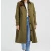 WE FASHION Met Ceintuur - Trench - Green -Next Soldes 5931014b2052466295c23a14e8fa4dec