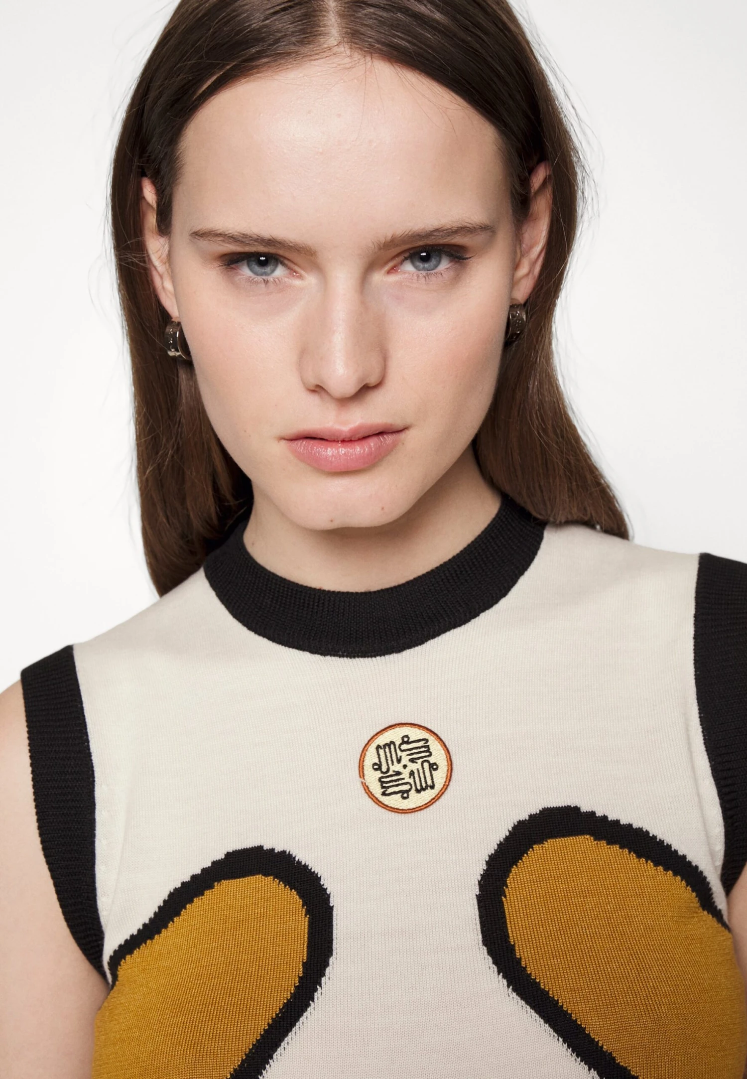 Pullover - Ecru, Burnt Orange, Black With Gold Merino Wool 7 Pullover - Ecru, Burnt Orange, Black With Gold Merino Wool – Image 5