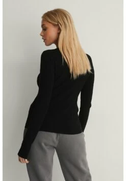 NA-KD Gerippter - Pullover - Black -Next Soldes 5b4390fdc2a2425b84bdc2896842eff5