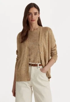 Lerlit Long Sleeve Cardigan - Gilet - Birch Tan