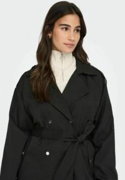 ONLY Kurzer - Trench - Black -Next Soldes 6320c8b6df7d4e2a9761efbc4cbb166a