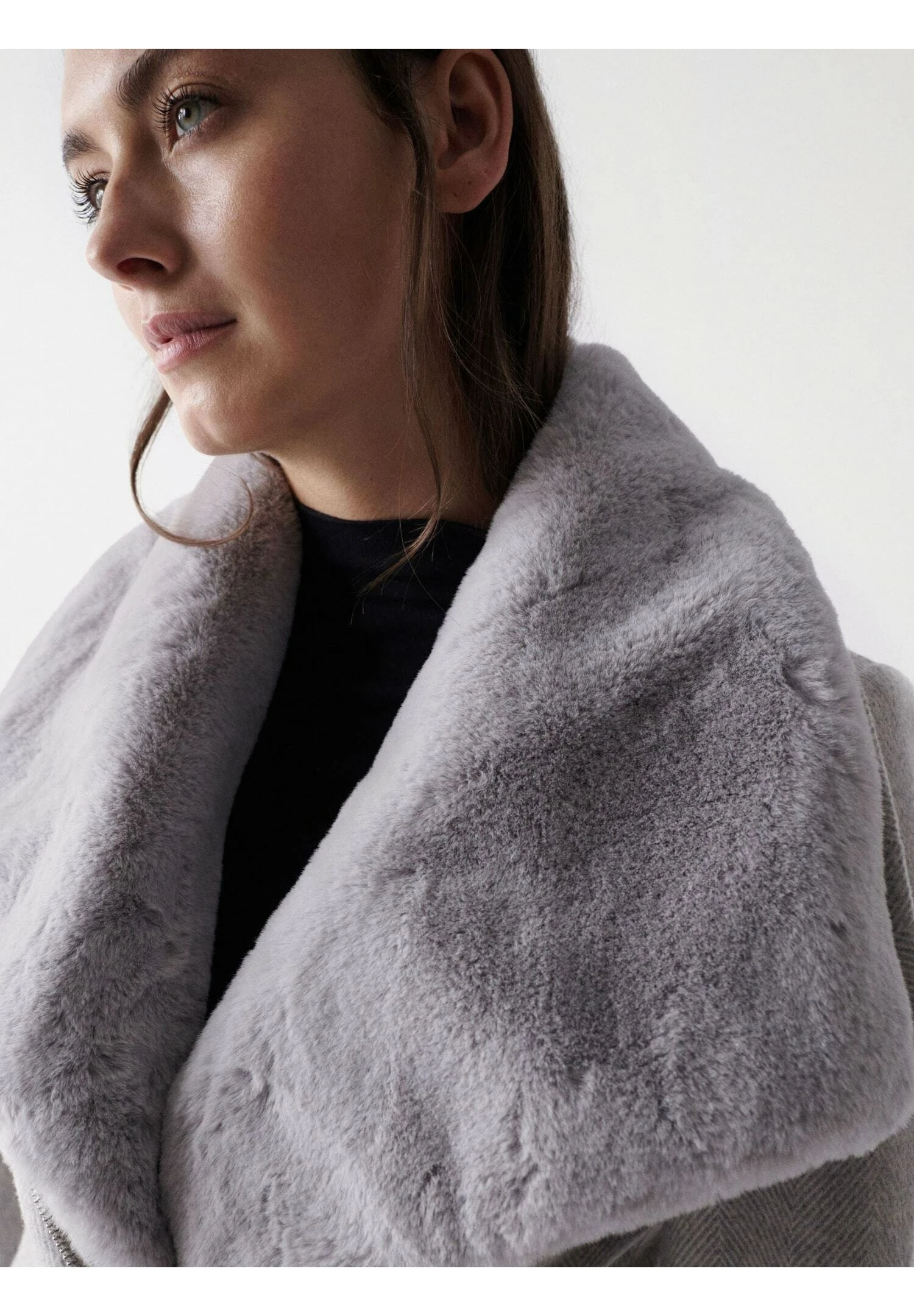 Lisboa - Manteau Court - Grey 6 Lisboa - Manteau Court - Grey – Image 4