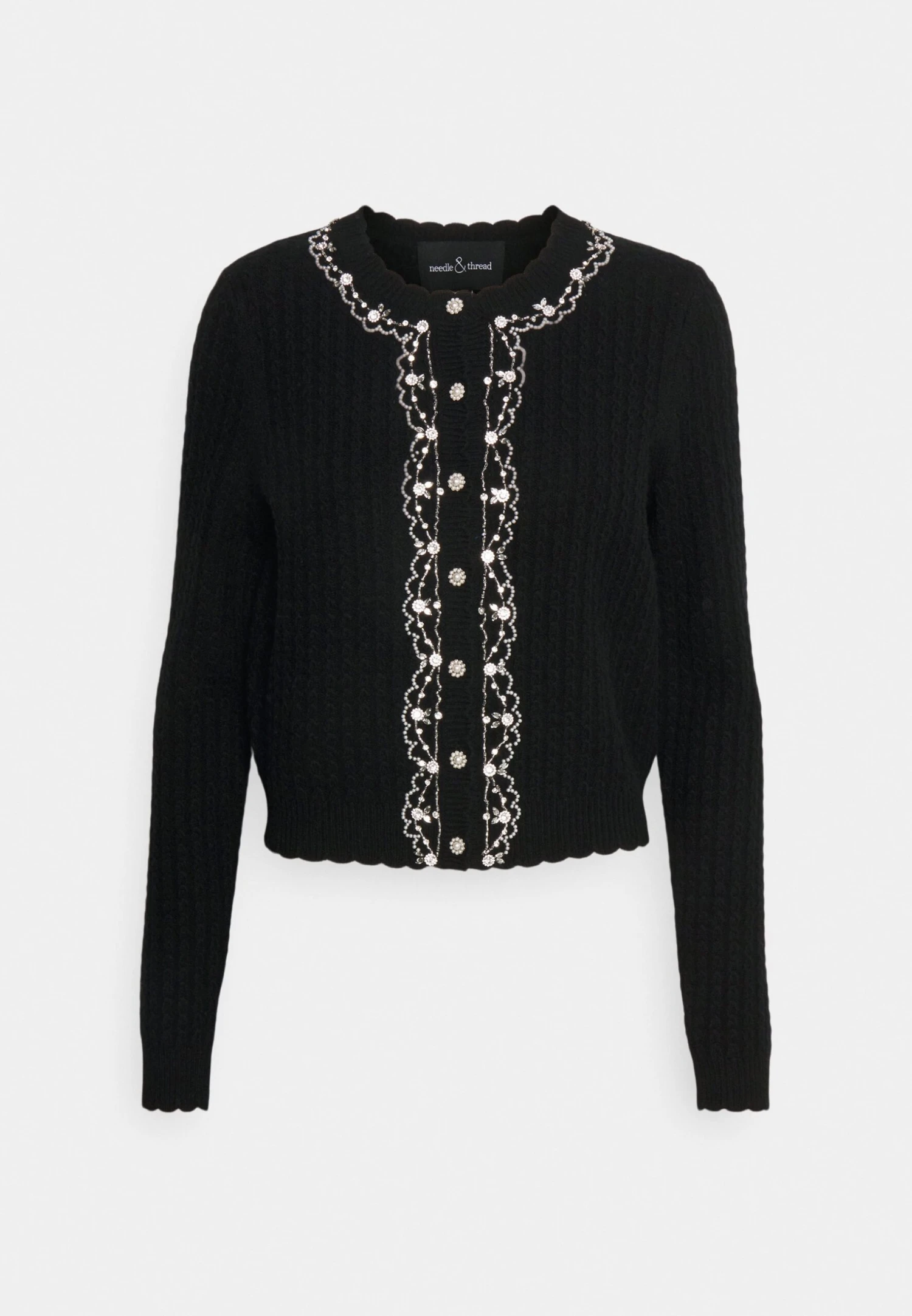 Needle & Thread Border Short Cardigan - Gilet - Black 7 Needle & Thread Border Short Cardigan - Gilet - Black – Image 5