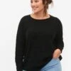 Zizzi With Tone-On-Stripes - Pullover - Black 1 Zizzi With Tone-On-Stripes - Pullover - Black -Next Soldes 67bf529eb041472a82a1508b8aa29625