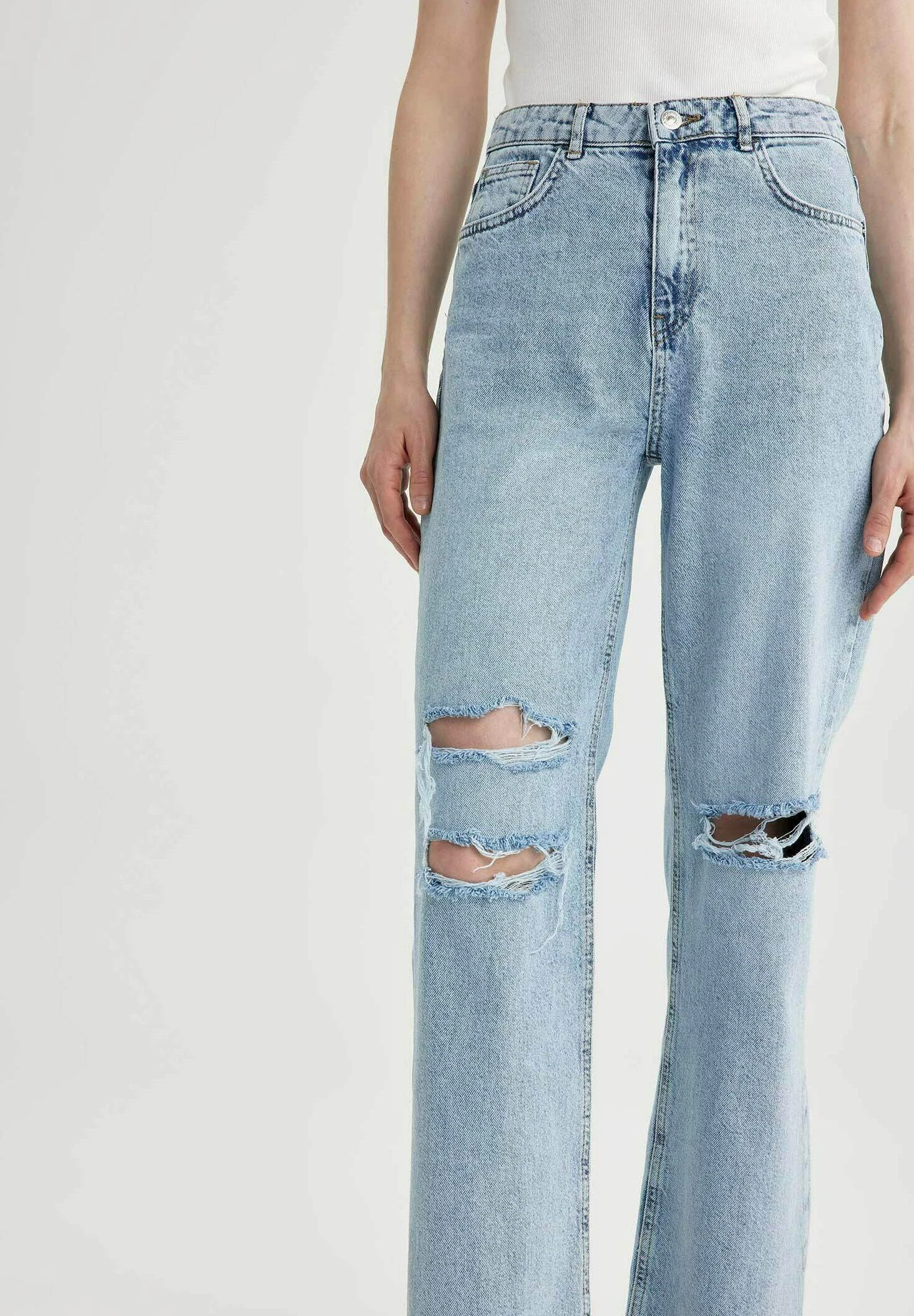 DeFacto 90 S Wide Leg - Jean Droit - Blue 7 DeFacto 90 S Wide Leg - Jean Droit - Blue – Image 5