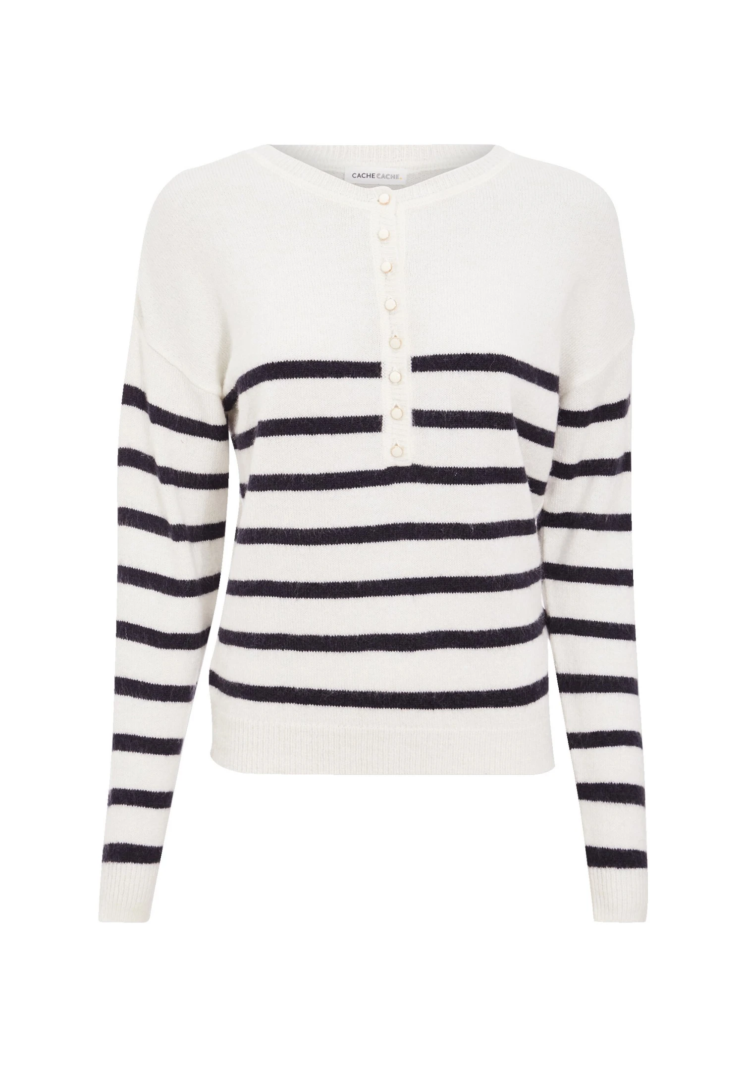 Mit Knöpfen - Pullover - Bleu Marine 7 Mit Knöpfen - Pullover - Bleu Marine – Image 5