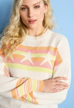 Next Fun Star Print Striped Crew Neck Standard - Pullover - White Fluro Orange 9 Next Fun Star Print Striped Crew Neck Standard - Pullover - White Fluro Orange -Next Soldes 7165e2d9ba0e4031991fbe3d84391289