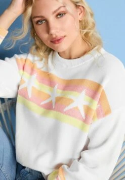 Next Fun Star Print Striped Crew Neck Standard - Pullover - White Fluro Orange 10 Next Fun Star Print Striped Crew Neck Standard - Pullover - White Fluro Orange -Next Soldes 74889c187e044c93a0a675b404803848