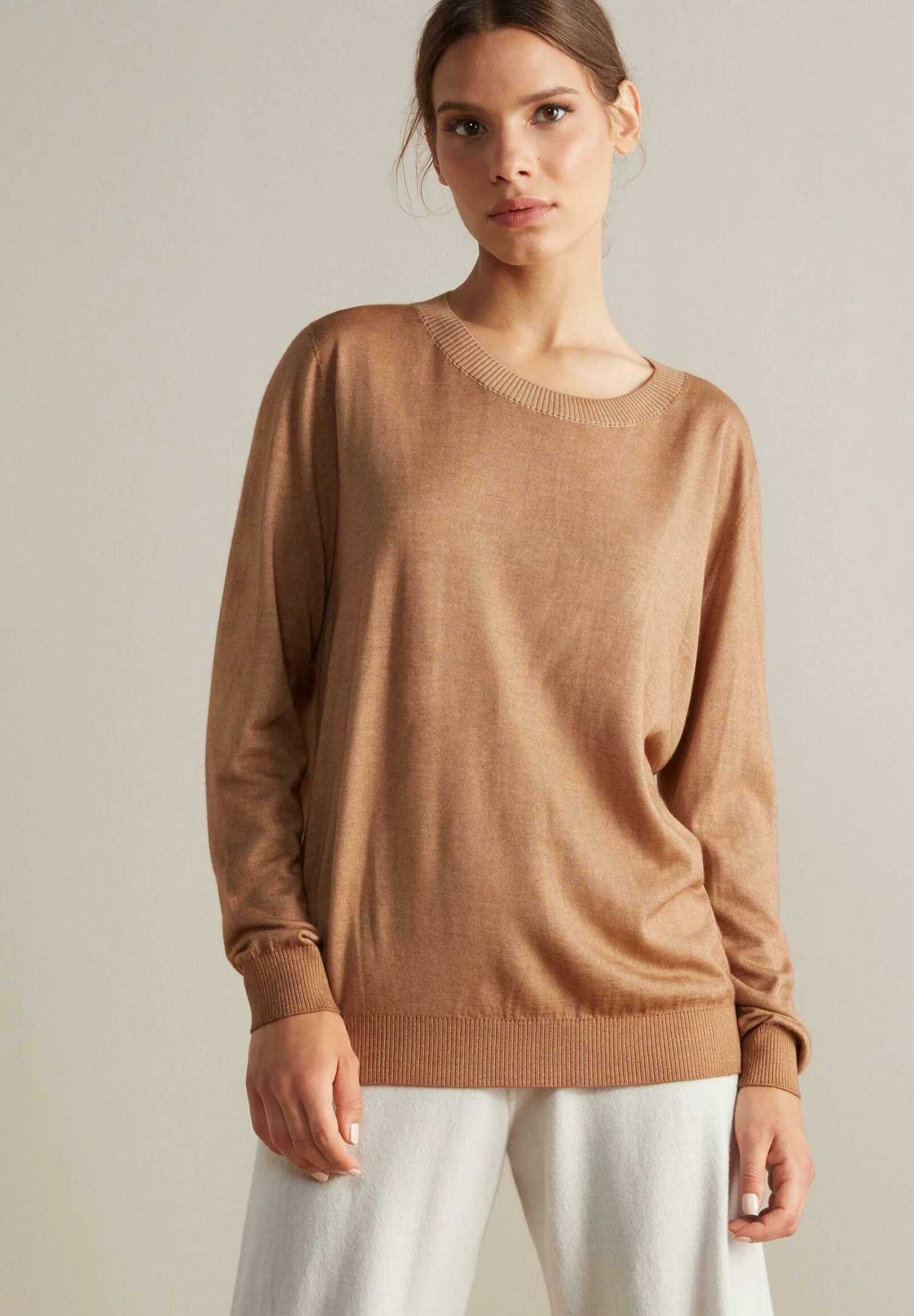 Rundhals - Pullover - Natürlich Light Rum 3 Rundhals - Pullover - Natürlich Light Rum