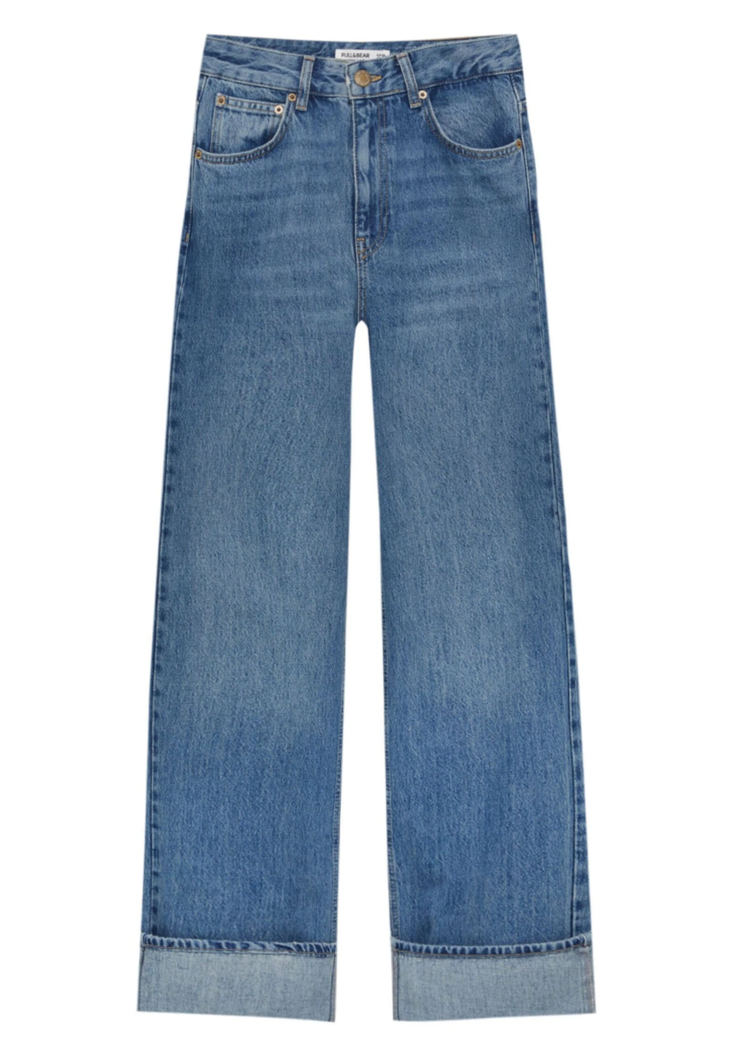 PULL & BEAR With Turn-Up Hems.. - Jean Flare - Dark-Blue Denim 8 PULL & BEAR With Turn-Up Hems.. - Jean Flare - Dark-Blue Denim – Image 6