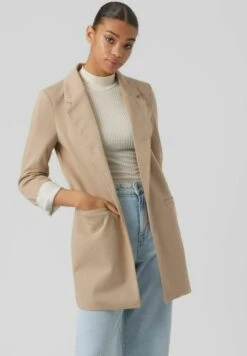 Vero Moda Langer - Manteau Court - Silver Mink